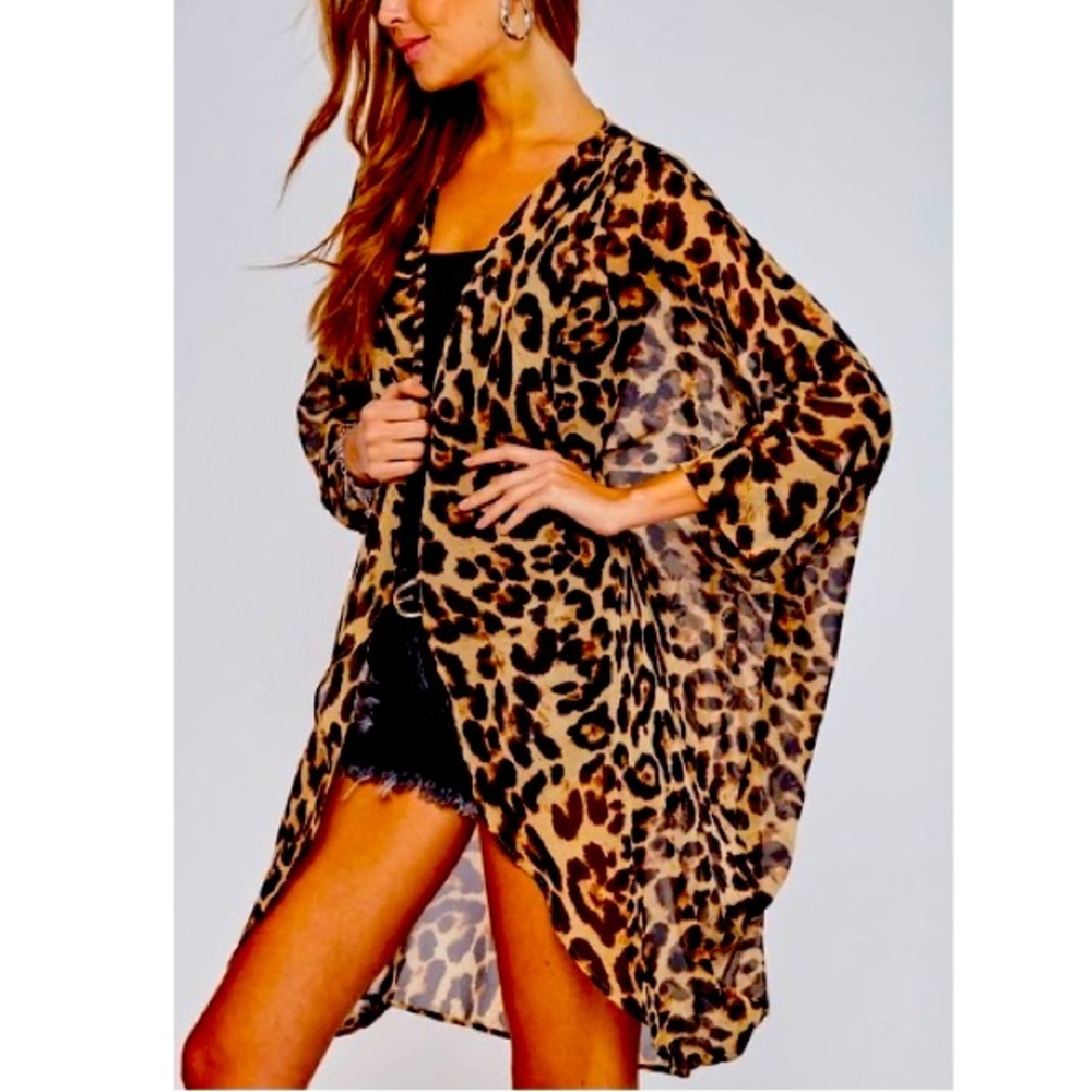 Leopard Print Kimono